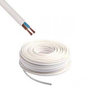  CABLE HO5VV-F 2X1,5 BLANC C50M 