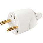  Fiche mle 16A 2P+T blanc 