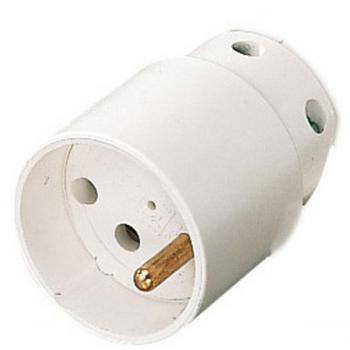  Fiche femelle 16A 2P+T blanc 