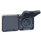  OXXO dble PC 2P+T IP55 GRIS E 