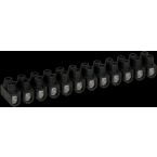  Barrettes acier noire 6 mm 