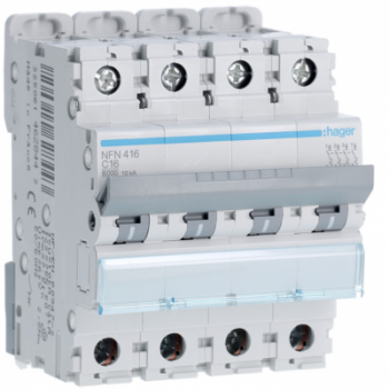  Disjoncteur 16A 4P 6-10kA Cour 