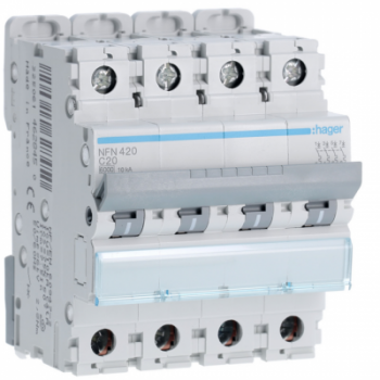  Disjoncteur 20A 4P 6-10kA Cour 