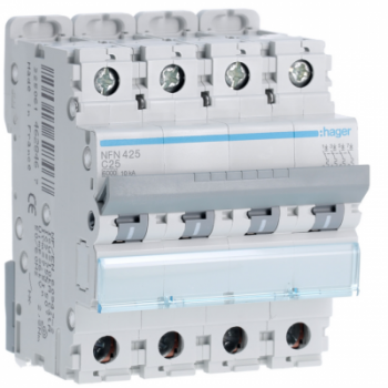  Disjoncteur 25A 4P 6-10kA Cour 