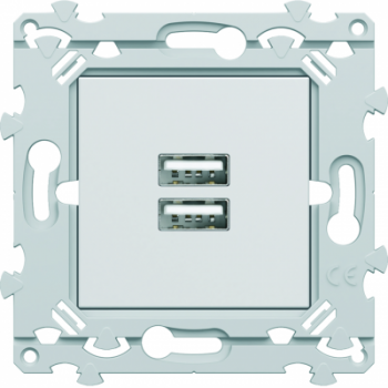  Chargeur double USB A+A blanc 