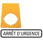  Etiquette, arr�t d'urgence, ja 