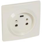  Socle 2P+T  vis avec clips d 