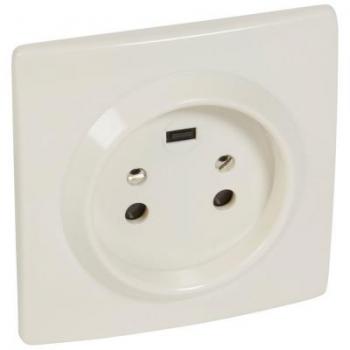  Socle 2P+T  vis avec clips d 