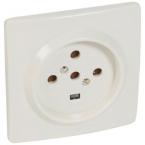  Socle 3P+N+T  vis avec clips 