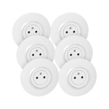  Lot de 6 prises de courant Sur 