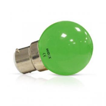  LED 1W BULB B22 VERTE BOITE 