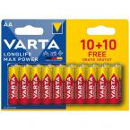 PILES LONGLIFE MAX POWER AA 